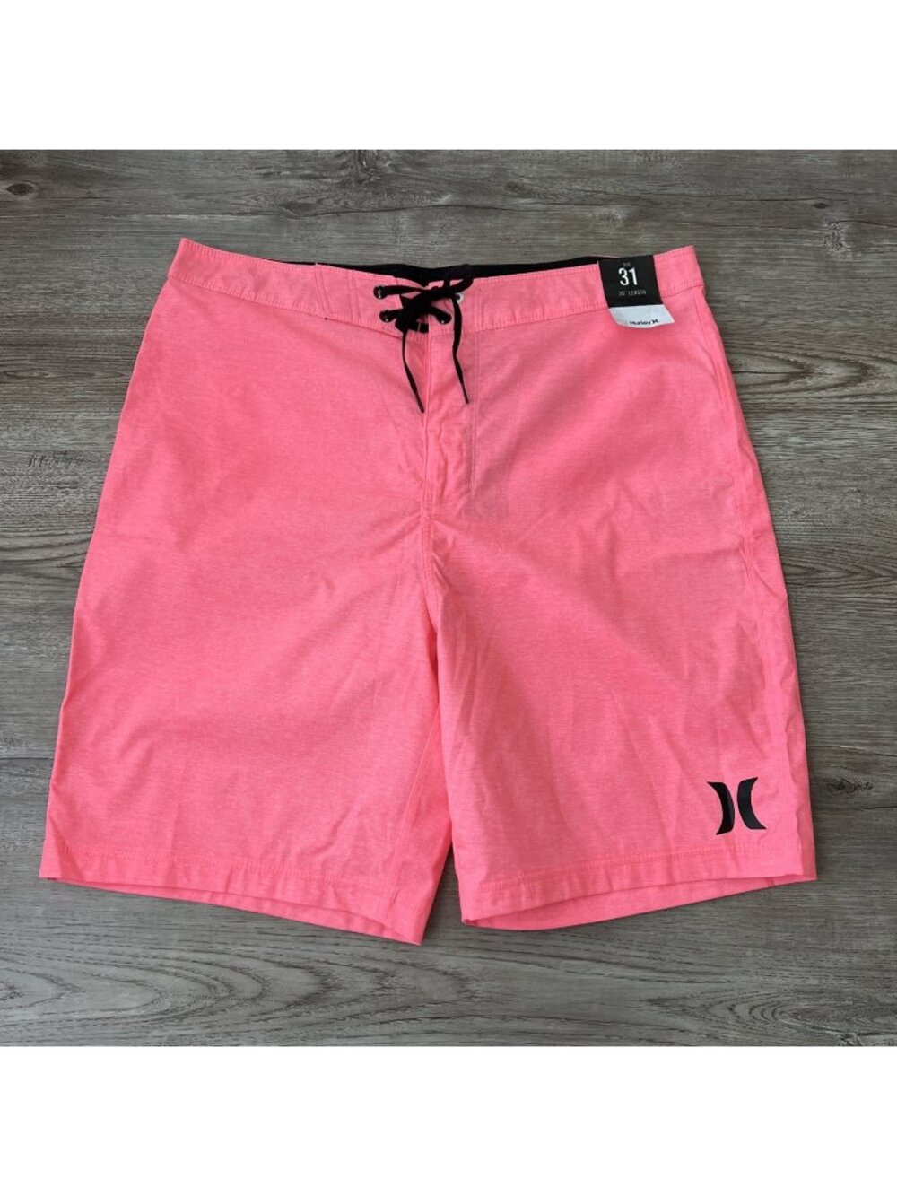 Hurley One and Only Boardshorts Mens 31 Neon Pink 8" Inseam UPF NWT